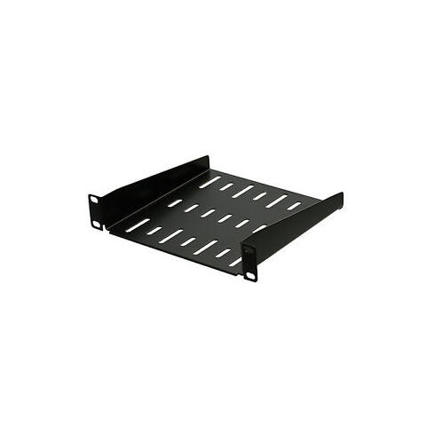 Lande 10" Perforated Fixed Shelf 1U D150 | Steel | w/screws | Black